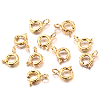 18K Gold Plated Spring Clasp Handmade DIY Accessories 925 Sterling Silver Jewelry