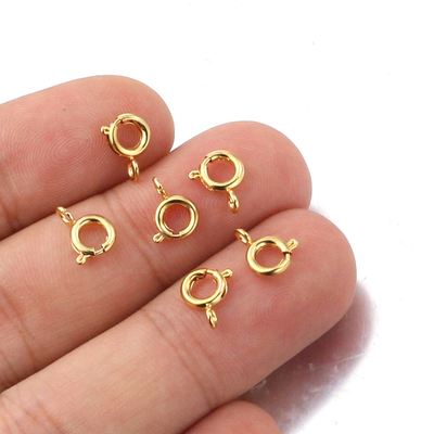 18K Gold Plated Spring Clasp Handmade DIY Accessories 925 Sterling Silver Jewelry
