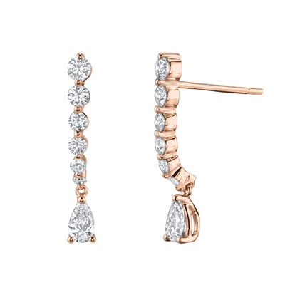 925 Sterling Silver White Pear Drop Cubic Zircon Earrings for Customer Needs
