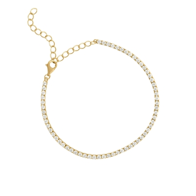 White Gold Plated May Birthday Emerald Cubic Zircon Adjustable Tennis Chain Bracelet