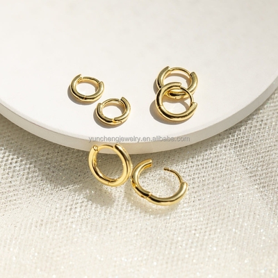 Silver Fine Jewelry Minimalist 18K Gold 9MM 11MM 13MM Hoop Set for FedEx DHL UPS TNT EMS Shipping