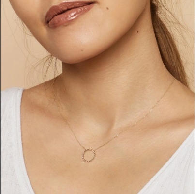 14K Gold Plated 925 Sterling Silver Twist Pendant Necklace with 16 Inch Length Link Chain