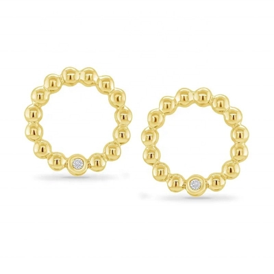 925 Sterling Silver Women's Round Shape Bezel Setting Solitaire Stud Earrings with Custom Size Options