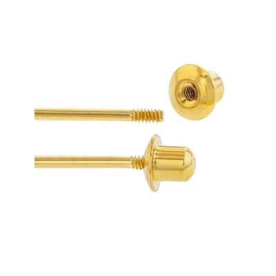 5MM 18k Gold Plated Flower Baby Earrings Perfect Gift for Kids in 925 Sterling Silver