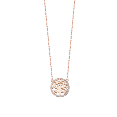 Party Occasion 18K Gold Plated Sterling Silver Tree of Life Pendant Necklace for Women