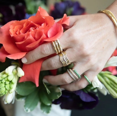 Highly Polished Unique Design 14K Gold Wave Ring for Women and Men Classic Style