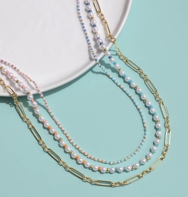 18in 925 Sterling Silver Chain Necklace 2.2mm Width 18K Gold Chain Necklace