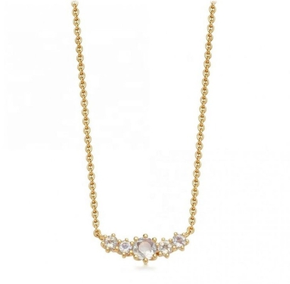 Gold Plated 925 Sterling Silver Ruby Gemstone Necklace With Cable Chain