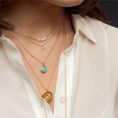 Gold Plated 925 Sterling Silver Ruby Gemstone Necklace With Cable Chain