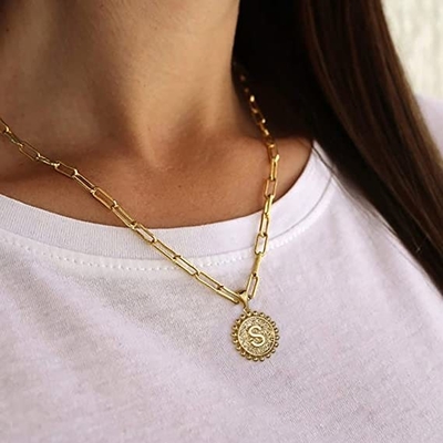 Handmade 925 Sterling Silver Double Pendant Paperclip Stacking Necklace with 30 Days Delivery