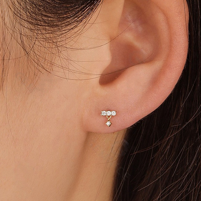 Gold Plated 2022 Minimalist Stud Earrings for Women in 925 Sterling Silver Customized