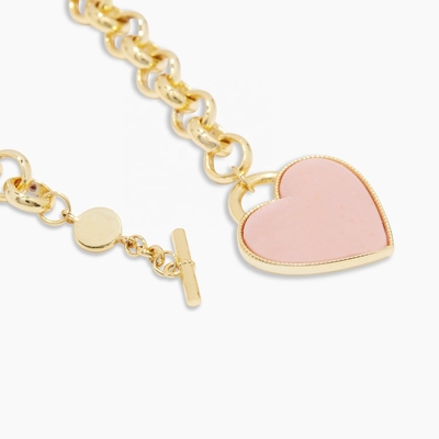 925 Sterling Silver Heart Charm Bracelet in Chic Pink for Girls Delightful Jewelry