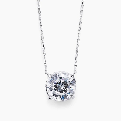 Elegant 18K Gold Plated Round Cut 925 Sterling Silver Necklace for Fashion Jewelry