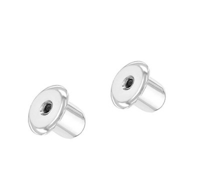 FEDEX Express Silver Plated Screw Back for Children's Earrings in 925 Sterling Silver