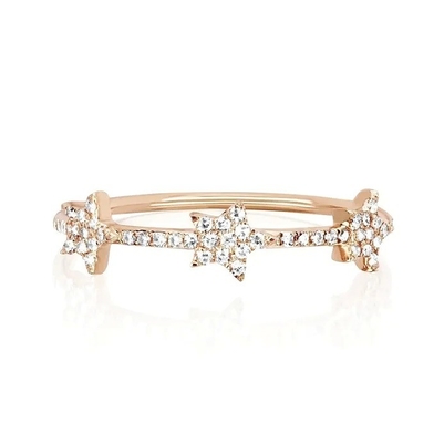 18K Gold Plated Silver CZ Star Statement Rings for Women Micro Pave Setting Certified