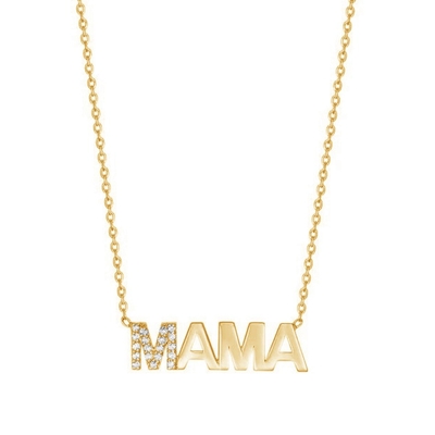 Engagement 2022 Unique MAMA 18K Gold Wholesales Mother's Days Gifts 925 Sterling Silver Necklace Jewelry