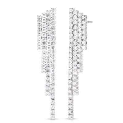 18K Gold Plated Cubic Zircon Tassel Brass Earrings