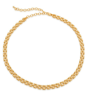 18K Gold Plated Women's Fashion Thicker Brass Chain Pendant Necklaces