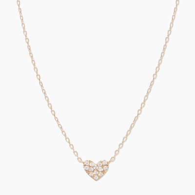 Heart Pave White CZ Women's Layer 925 Sterling Silver Necklace