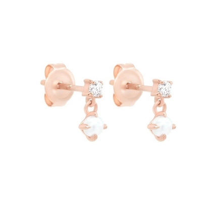 Mother of White Pearls 925 Sterling Silver Drop Women's Handmade Earrings for Girls