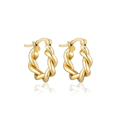 15mm Twisted Chunky Hoop Hollow Women's Fashion Earrings Jewelry