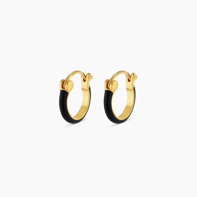 Colored 925 Sterling Silver Hoop Earrings 18K Gold Stacking Hoop Earrings
