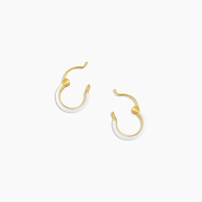Colored 925 Sterling Silver Hoop Earrings 18K Gold Stacking Hoop Earrings