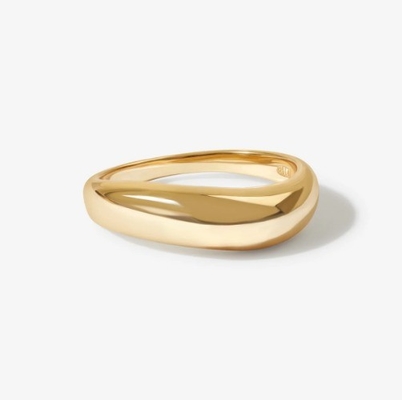US5-US10 925 Sterling Silver Stackable Rings 18K Gold Plated