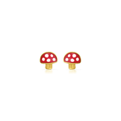 Chubby Mushroom Earrings 925 Childrens Sterling Silver Earrings