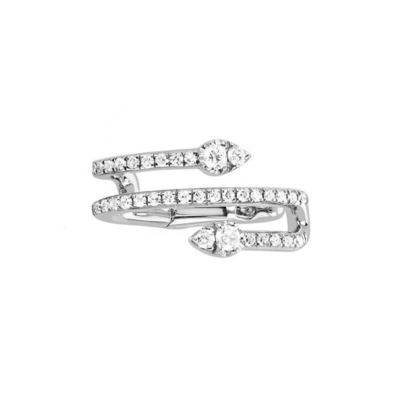 Diamond Teardrop Twist Ear Cuff in 925 Sterling Silver for Wedding Plating Options