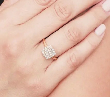 2024 Rings Brazilian Pave White CZ Silver Ring for Fine Jewellery Fashion Accessories