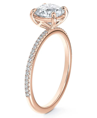 925 Sterling Silver Brazilian Round White CZ Engagement Ring Fine Jewelry Accessories