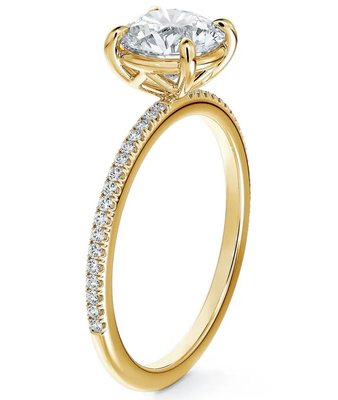 925 Sterling Silver Brazilian Round White CZ Engagement Ring Fine Jewelry Accessories