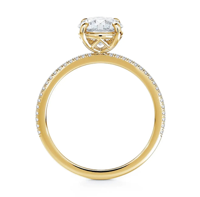 925 Sterling Silver Brazilian Round White CZ Engagement Ring Fine Jewelry Accessories