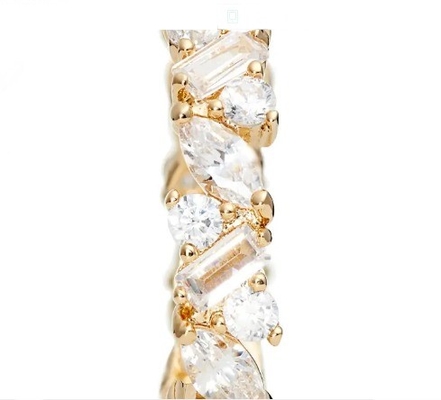 Brazilian Fancy Cut Cubic Zirconia Eternity Ring Set Perfect Gift for Any Occasion