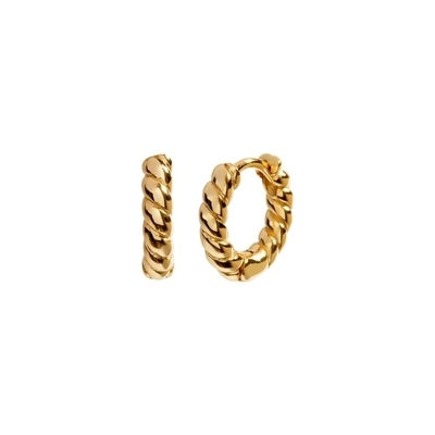 18K Gold Statement Hoop Earrings Statement 925 Sterling Silver Earrings