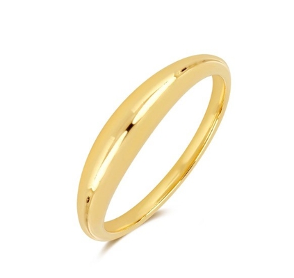 Flat 18K Gold Plated Boho 925 Sterling Silver Stacking Women's Rings