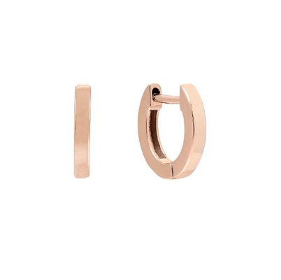 Minimalist Trendy Huggies 925 Sterling Silver Unisex Earrings with 18K Gold Plating