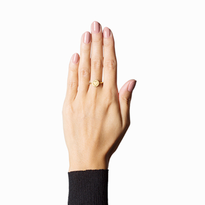 ECO Friendly 2019 Design Simple Women Brass Silver Ring Jewelry With Engrave Initial