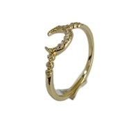 Men's Fine Sterling Silver 925 Custom Moon Ring with 14k 18k 24K Gold from Brazil 2022