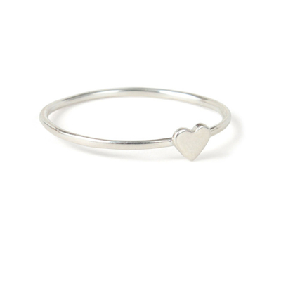 Delicate Plain Design Heart Ring Real 925 Sterling Silver 18K Gold Plated Tarnish Free