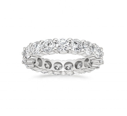 925 Sterling Silver Eternity Bands Ring Rhodium Plated Handmade Rings Technic Jewelry