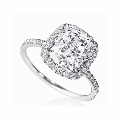 Europe And America Trend Sterling Silver Engagement Ring Set With Silver Plating