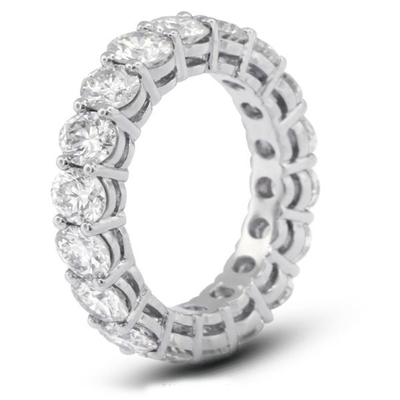 925 Sterling Silver 4mm CZ Eternity Band Ring ECO-Friendly Yes Plating Rose Gold