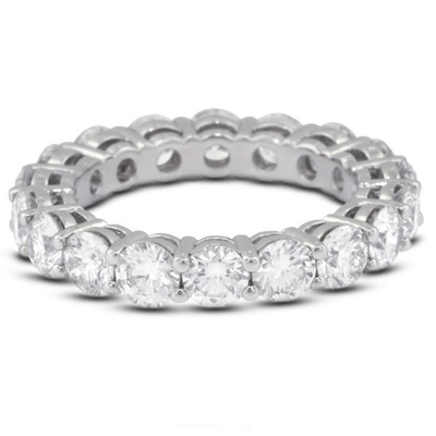 925 Sterling Silver 4mm CZ Eternity Band Ring ECO-Friendly Yes Plating Rose Gold