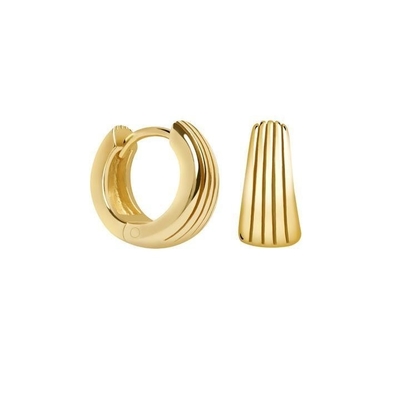 ECO 925 Sterling Silver Huggie Earrings White Gold Plated For Anniversary