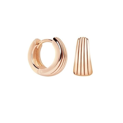 ECO 925 Sterling Silver Huggie Earrings White Gold Plated For Anniversary