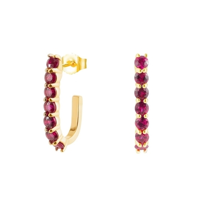 Trendy 925 Sterling Silver 14k Gold Trendy Bend Stud Earrings For Women Girls Jewelry