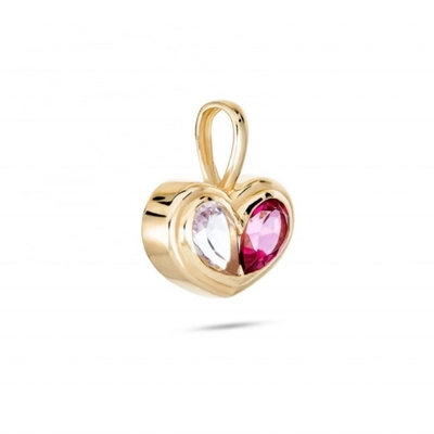 Valentine Days Gift Colorful Heart Shaped Gemstone Pendant Necklaces For Engagement