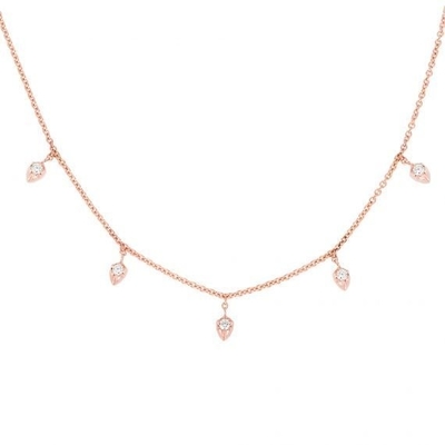 18K Gold Plated Chain 925 Sterling Silver Fine Necklace For Women Princess Cut Design